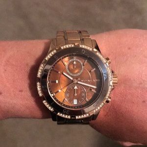 Much Michael Kors Rose Gold Chronograph Watch